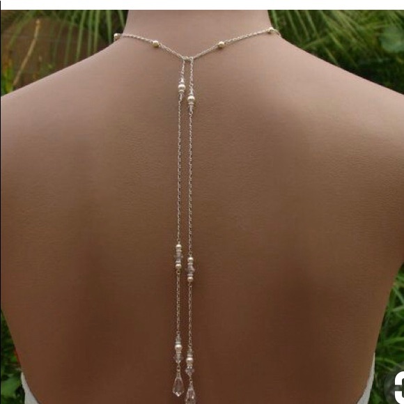 Jewelry - Bridal lariat necklace and matching earrings